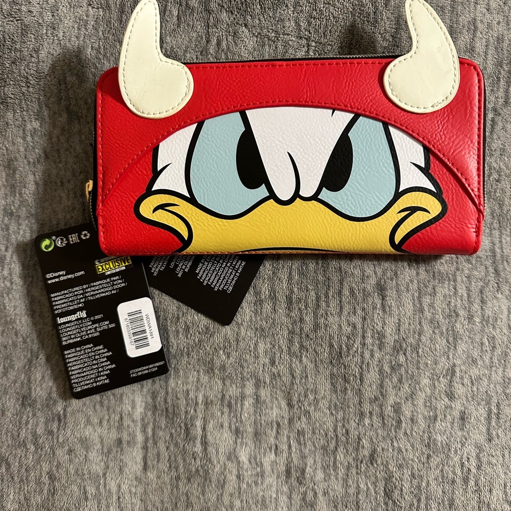 Disney Donald Duck Red and Yellow Wallet
